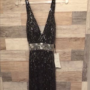 NWT black sequined cocktail dress